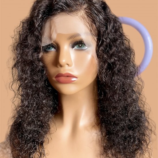 Frontal wet curls wig 